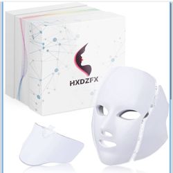 HXDZFX LED FACIAL LIGHT THERAPY MASK-Led Face Mask Light Therapy, 7 Led Light