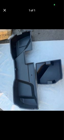 OEDRO Rear Under Seat Storage Box for Chevy Silverado / GMC Sierra Double Cab (2014–2019)