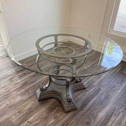 Glass dining table