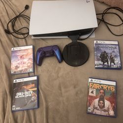 *BUNDLE* 1TB PS5 Standard Disc Edition With 4 Games And Special Edition Controller