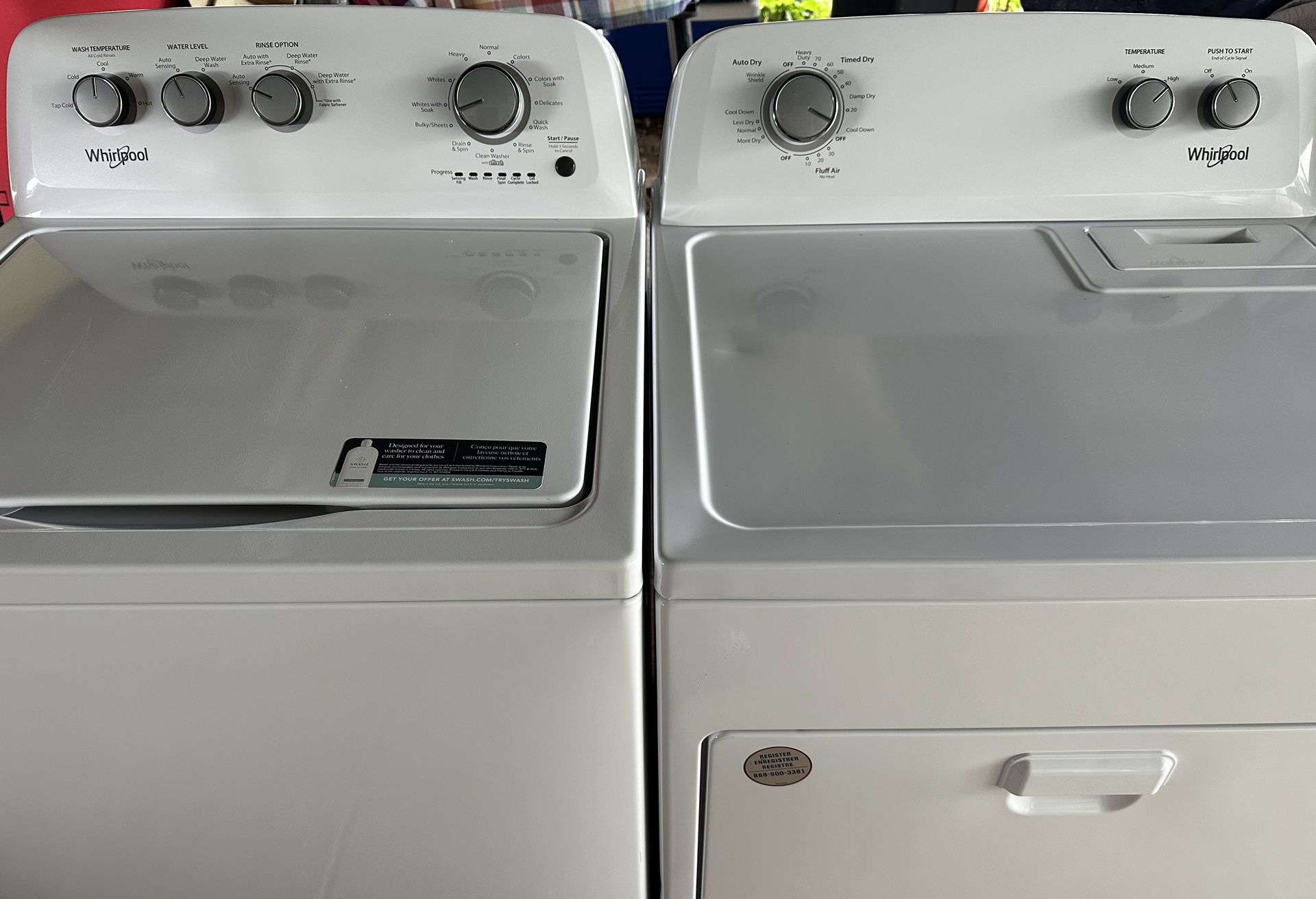 WHIRLPOOL HE KING SIZE STAINLESS STEEL W&D. 2 YEARS OLD. PERFECT CONDITION. 