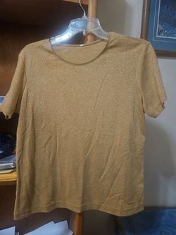 Gold Metallic Colored XLarge S/S CrewNeck Tee Vintage