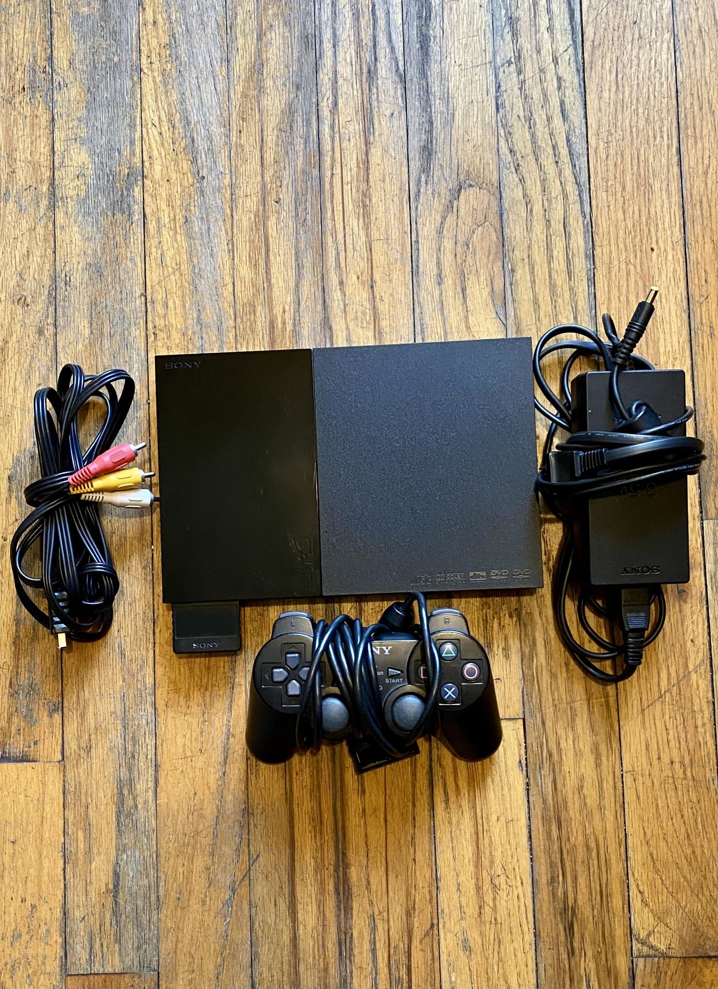 Sony PlayStation2 PS2 SCPH-90000 Black Slim Console Controller Cable NTSC-J JP