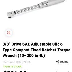Snap On 3/8 Torque Wrench 