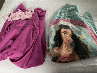 Princess and Disney moana hooded towel