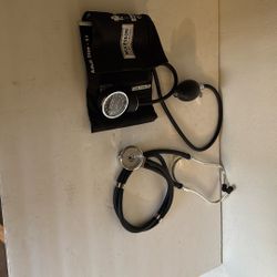Stethoscope And Blood Pressure Sleeve Combo