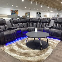 POWER RECLINING SECTIONAL ON SALE WIRELESS CHARGING BLUETOOTH SPEAKERS ON SALE NOW !!!**** OFFER ENDS 11/15!