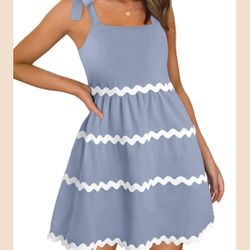 ZESICA SPAGHETTI STRAPS SMOCKED BACKLESS FLOWY MINI DRESS