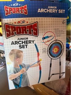 NSG Deluxe Bow and Arrow Set for Kids - Toy Archery Bow with Large Freestanding Target, Suction Cup Arrows, and Quiver