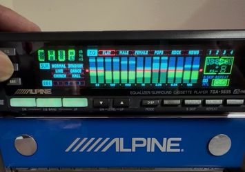 Alpine TDA-5635 Graphic Equalizer Spectrum Analyzer Surround Cassette Player DSP