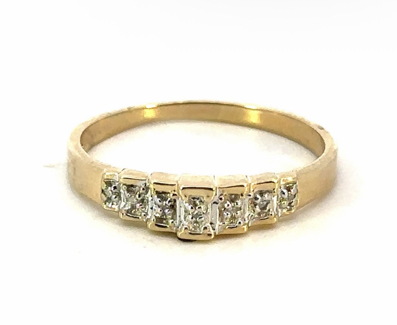 Woman’s Ladies 10k Yellow Gold Pyramid Stackable Band Ring Size 8 GP3118581