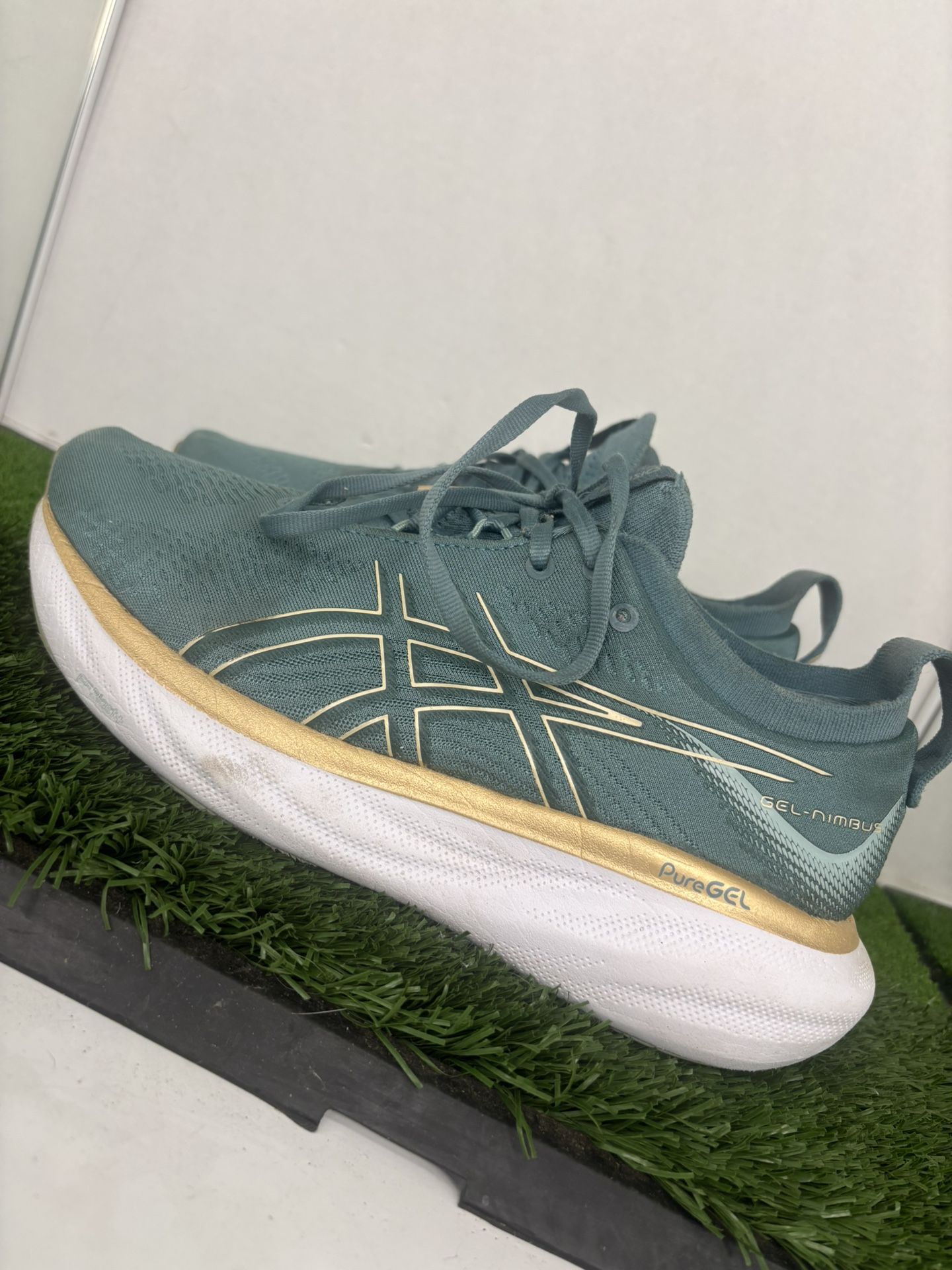 Asics Womens Gel Nimbus 25 Evening Teal 1012b356 Running Shoes Size 8.5