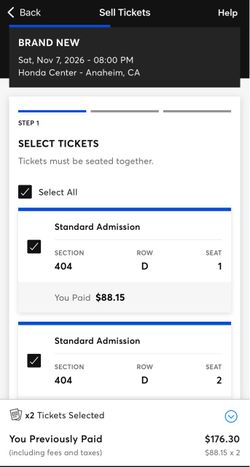 Brand New tickets