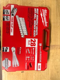 28 piece SAE 3/8” Socket/Ratchet Set