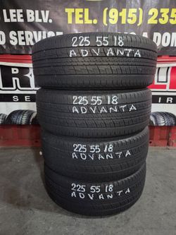 225 55 18 SET 4 LLANTAS INSTALADAS POR 280