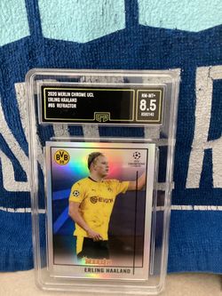 2020 Merlin Chrome UCL #65 Refractor Erling Haaland Gen. Mint 8.5