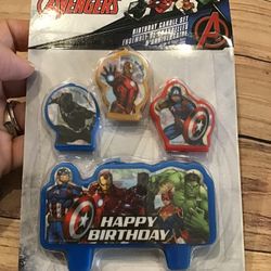 Marvel Avengers Birthday Candle Set 4 Pcs-new 