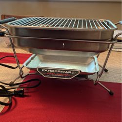 Vintage Farberware Stainless Steel Electric Grill