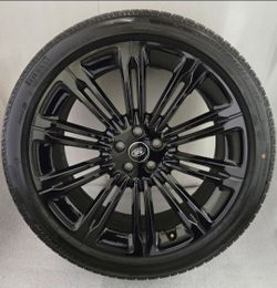 Set 4 OEM Factory 23" Range Rover Black Wheels Rims Tires