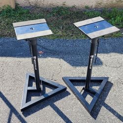 Rockville RVSM1 Pair of Near-Field Studio Monitor Stands w/ Adjustable Height