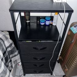 NOVIMANGO Tall Nightstand 4 Drawers 