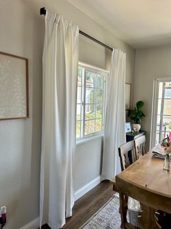White curtains