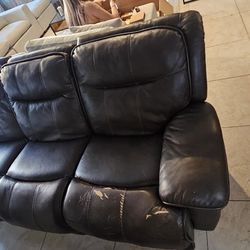 Brown Leather Faux Sofas