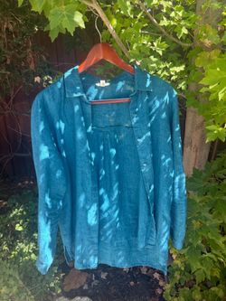 Eileen Fisher organic linen shirt small