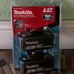 Makita 18v 5.0 Battery 2 Pack 