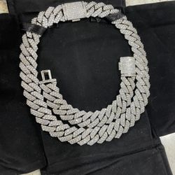 22mm 22inch Stainless Steel Cuban  7in Bracelet