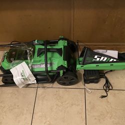 Soyus Electric Lawn Mower With Battery And Charger