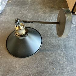 (3) Complete Black And Bronze Wall Lamps