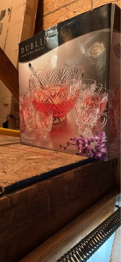 Shannon by Godinger Dublin Crystal 10-Piece Punch Set