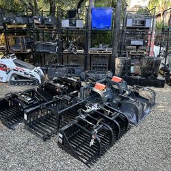 Skid Steer Grapple Bucket For Bobcat John Deere Caterpillar Kubota Takeuchi 