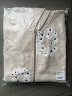 Denim Tears - Rhinestone Cotton Wreath Zip Hoodie