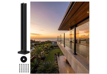 304 Stainless Steel Black Glass Railing Post (24in)