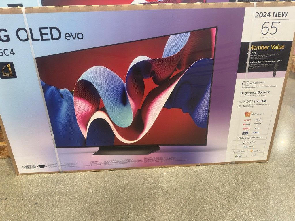 Big Savings.  65" Screen Oled C4 BY LG THINQ.  Free Wallmount Bracket.  New Tvs 