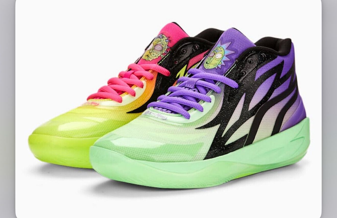 Puma Rick and Morty Sneakers - Purple, Green, Black