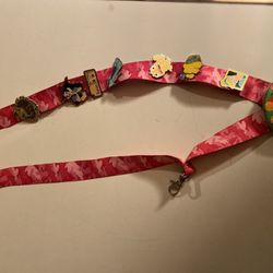 Disney Trading Pins And Lanyard