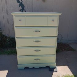 Small Green Pistachio Tone Dresser 42"H 31"W 15".5D 
