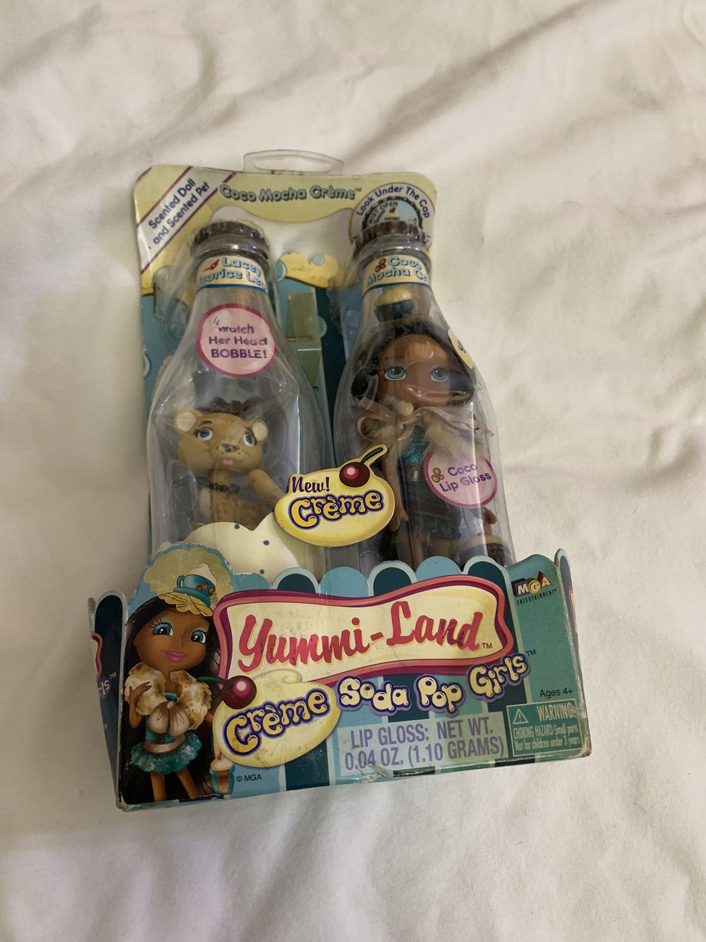 New MGA Yummi-Land Crème Soda Pop Girls CANDY COCONUT Doll & POSY POPCORN POODLE