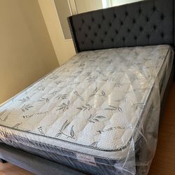 Queen Frame With Matrress