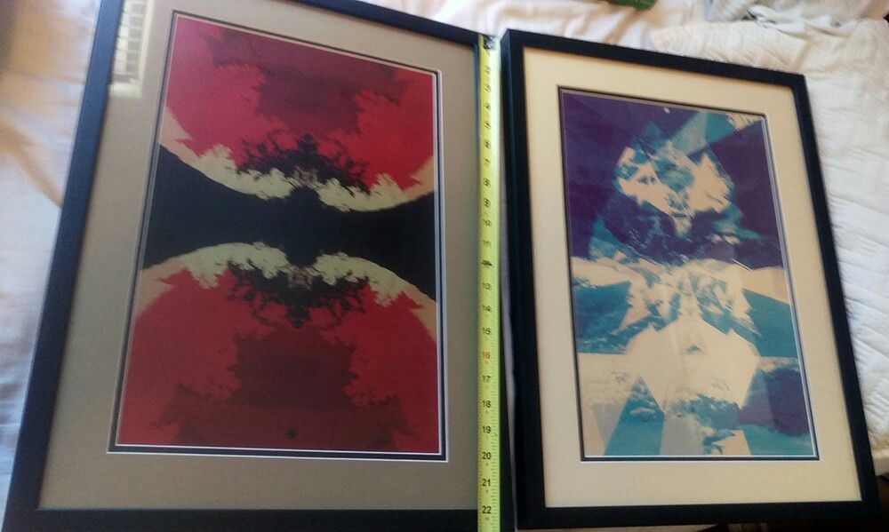 2 Art abstract w/ frames