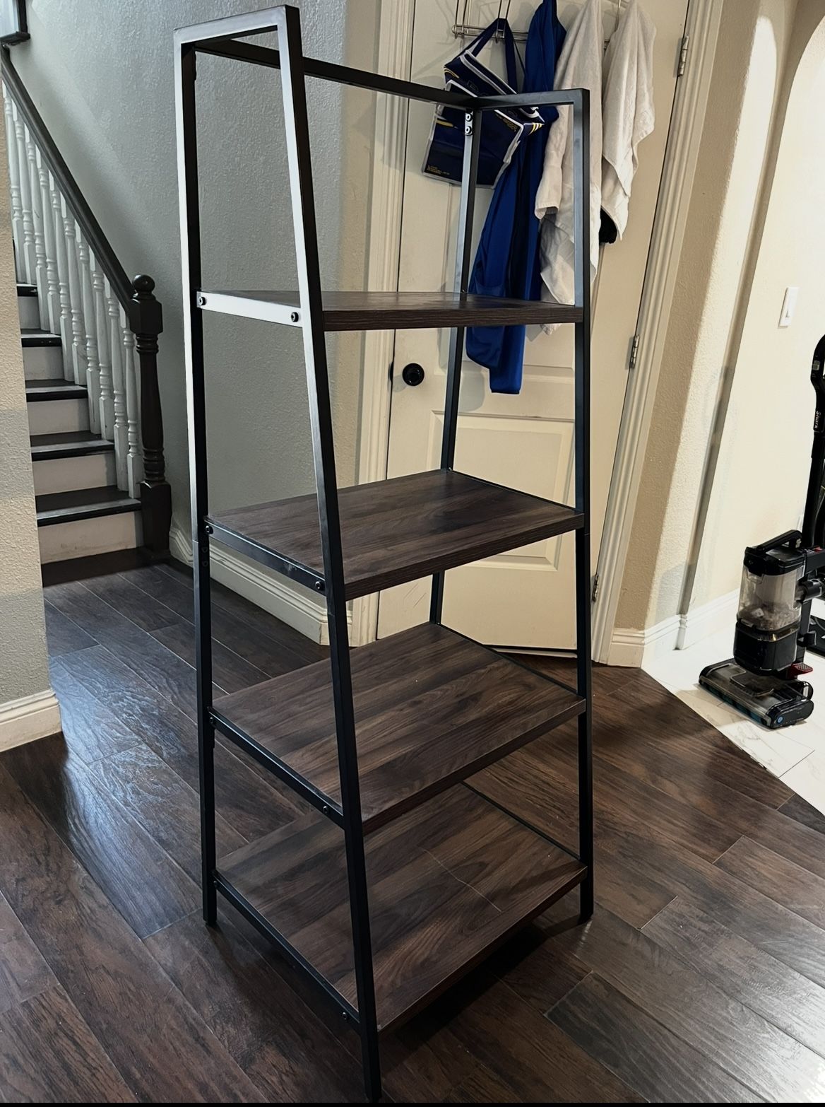 Industrial-Style 4-Tier Ladder Bookshelf