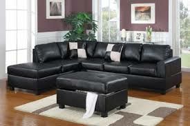 black sofa sectional soda with storage ottoman 112x84