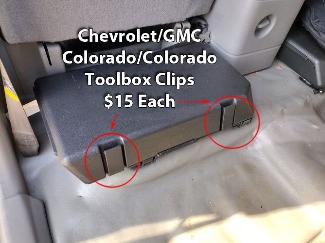 Toolbox Clip for Chevrolet Colorado or GMC Canyon Extended Cab 04-12 Parts Set (2)