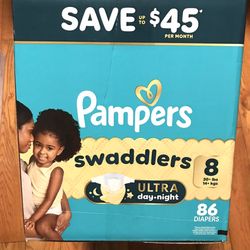Pampers Swaddlers Size 8/86 Diapers 