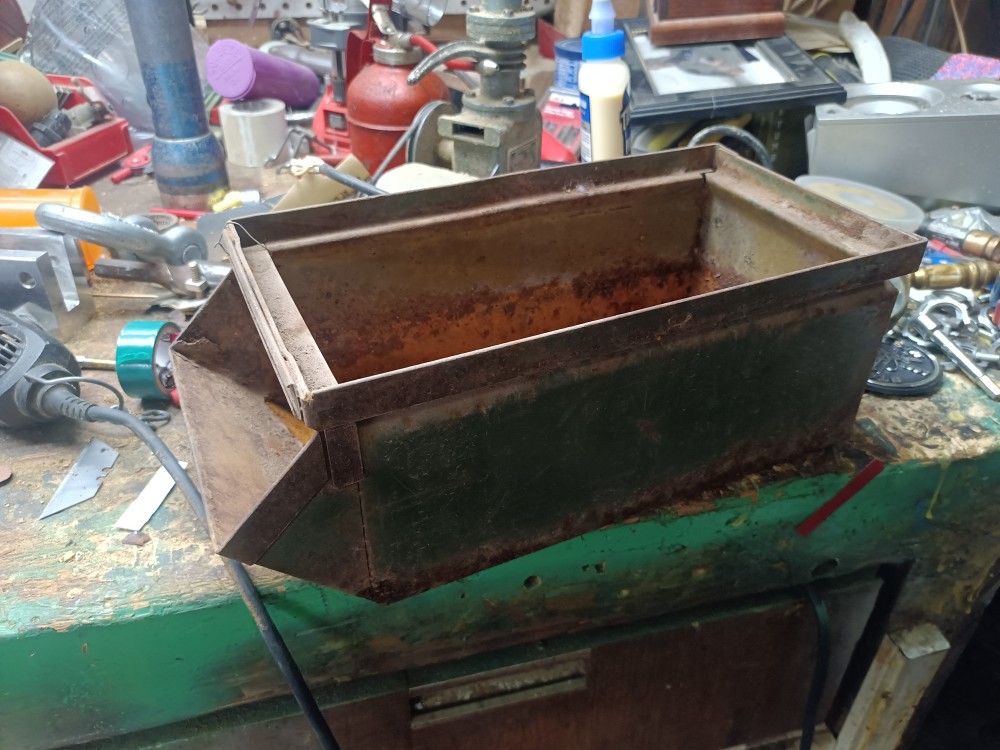 Vintage Metal Stackable Bins