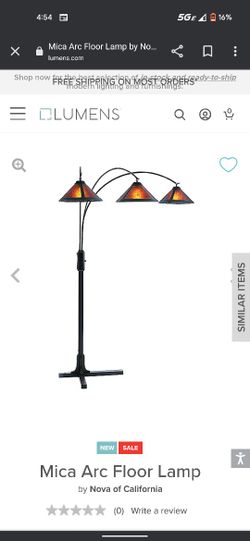Mira Arc Floor Lamp Three Head Metal Wood Lamp Stand