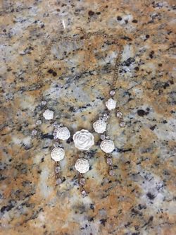 Rose gold crystal necklace